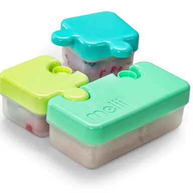 CONTENEDOR DE ALIMENTOS PUZZLE - VERDE - 2
