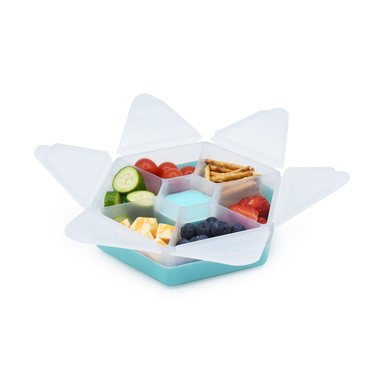 CONTENEDOR HEXAGONAL SNACKS - AZUL - 2