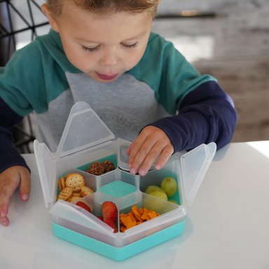 CONTENEDOR HEXAGONAL SNACKS - AZUL - 5