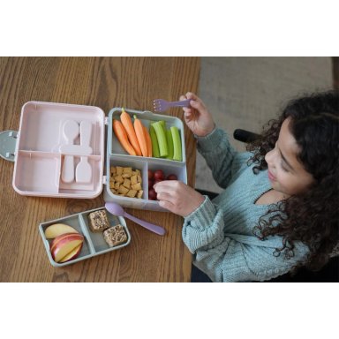 CONTENEDOR BENTO BOX CON CUBIERTO-ROSA - 4