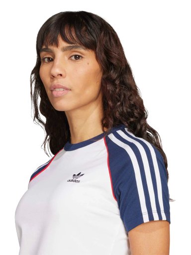 POLERA MUJER ADIDAS ORIGINALS ALGODÓN 3 TIRAS RAGLÁN SLIM - 5