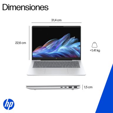 NOTEBOOK HP 14-FR0070LA INTEL CORE ULTRA 7 16GB RAM 1 TB SSD 14” - 10
