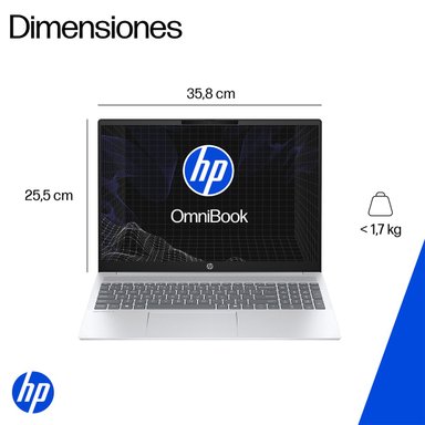 NOTEBOOK HP OMNIBOOK 5 AI 16-AF1052LA INTEL CORE ULTRA 5 16GB RAM 512GB SSD TÁCTIL 2K 16" - 11