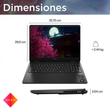 NOTEBOOK GAMER HP OMEN 16-AP0002LA AMD RYZEN AI 7 16GB RAM NVIDIA GEFORCE RTX5060 1TB SSD 16" 2K - 13
