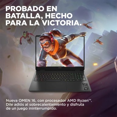 NOTEBOOK GAMER HP OMEN 16-AP0002LA AMD RYZEN AI 7 16GB RAM NVIDIA GEFORCE RTX5060 1TB SSD 16" 2K - 8