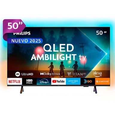 SMART TV PHILIPS QLED 4K UHD 50” AMBILIGHT 50PUD8250 - 1