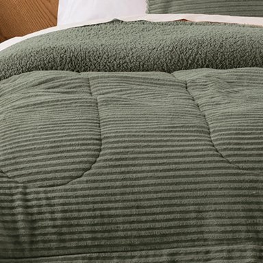 PLUMÓN MASHINI CORDUROY SHERPA 1.5 PLAZAS VERDE - 2