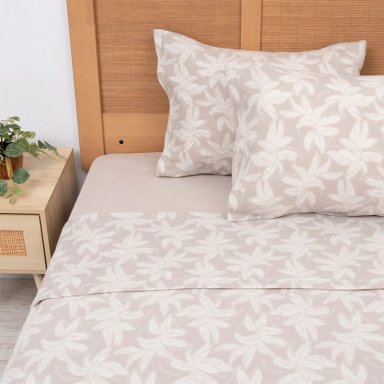 JUEGO DE SÁBANAS MASHINI POLAR ESTAMPADA KING HOJA - 1
