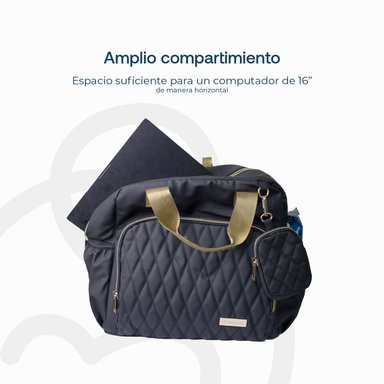 BOLSO PAÑALERA BEBESIT NEGRO NEGRO/DORADO - 6
