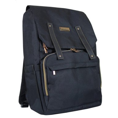 MOCHILA MATERNAL BEBESIT PAÑA PREMIUM NEGRO/DORADO - 1