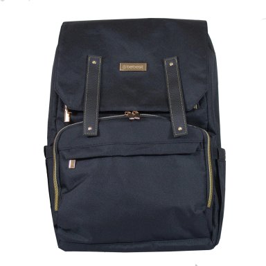 MOCHILA MATERNAL BEBESIT PAÑA PREMIUM NEGRO/DORADO - 2