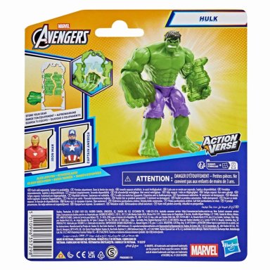 FIGURA DE ACCIÓN MARVEL AVENGERS ACTION VERSE HULK - 5