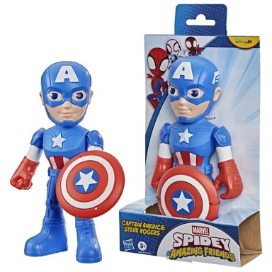 FIGURA DE ACCIÓN SPIDEY AND HIS AMAZING FRIENDS CAPITÁN AMÉRICA STEVE ROGERS - 1