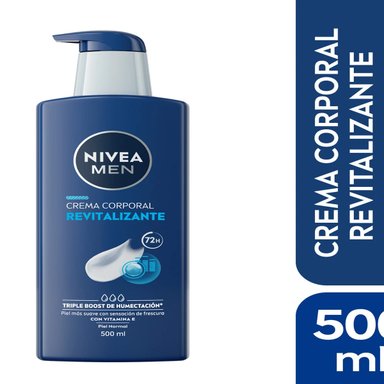 CREMA CORPORAL NIVEA MEN REVITALIZANTE 3EN1 PIEL NORMAL 500ML - 1