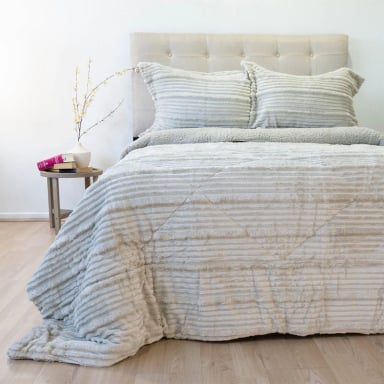 CUBRECAMA DORAL COTELONI SHERPA 2 PLAZAS BEIGE - 1