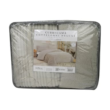 CUBRECAMA DORAL COTELONI SHERPA 2 PLAZAS BEIGE - 4