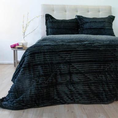CUBRECAMA DORAL COTELONI SHERPA KING NEGRO - 1