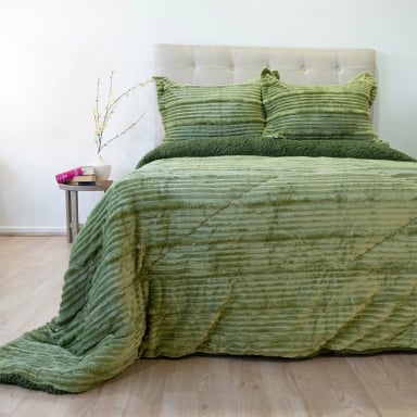 CUBRECAMA DORAL COTELONI SHERPA KING VERDE - 1