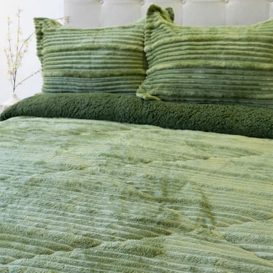 CUBRECAMA DORAL COTELONI SHERPA KING VERDE - 2