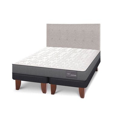 JUEGO DE DORMITORIO CIC CAMA EUROPEA ANATOMIC KING + RESPALDO TIGRIS - 2