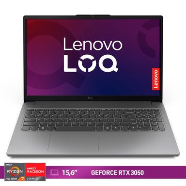 NOTEBOOK LENOVO LOQ AMD RYZEN 7 16GB RAM 512GB SSD NVIDIA RTX 3050 15.6” - 1