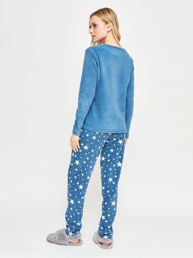 PIJAMA KAYSER POLAR LARGO AZUL - 2
