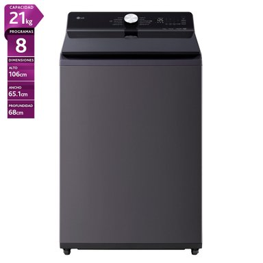 LAVADORA CARGA SUPERIOR LG WT21EGTX6 21KG GRAFITO - 1