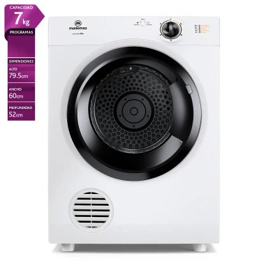SECADORA DE ROPA POR VENTILACIÓN MADEMSA 7DBZG PRO 7KG BLANCO - 1