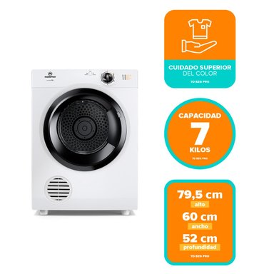 SECADORA DE ROPA POR VENTILACIÓN MADEMSA 7DBZG PRO 7KG BLANCO - 7