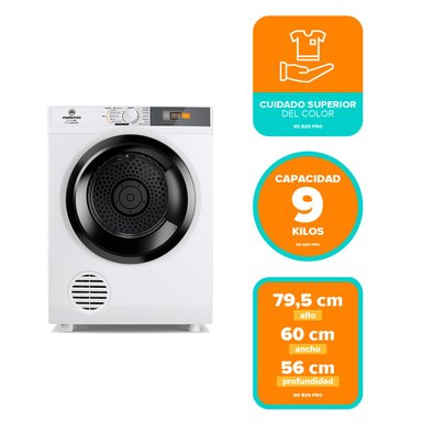 SECADORA DE ROPA POR VENTILACIÓN MADEMSA 9DBZG PRO 9KG BLANCO - 7