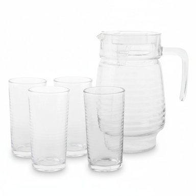 SET DE LOZA FANTUZZI JUEGO DE VAJILLA 20 PZS + CUBIERTOS PISA + JARRA 4 VASOS - 4
