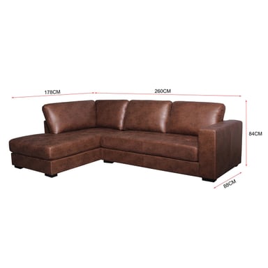SOFA SECCIONAL IZQUIERDO RIPLEY HOME MINI PIRLO CHOCOLATE 4C - 4