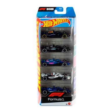 PACK 5 AUTOS JUGUETE HOT WHEELS F1 LET'S RACE - 6
