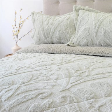 CUBRECAMA DORAL JACQUARD SHERP 2 P BEIGE - 2