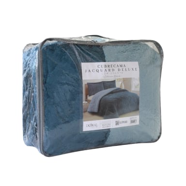 CUBRECAMA DORAL JACQUARD SHERP 2.5 P AZUL - 4