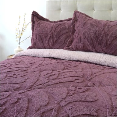 CUBRECAMA DORAL JACQUARD SHERP 3 P MORADO - 2