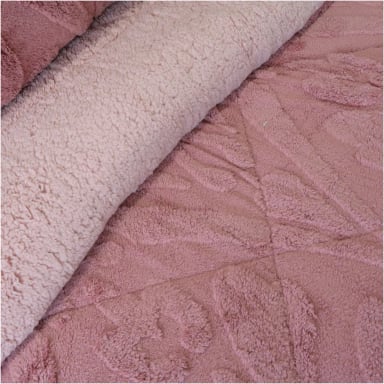 CUBRECAMA DORAL JACQUARD SHERP 3 P ROSA - 3