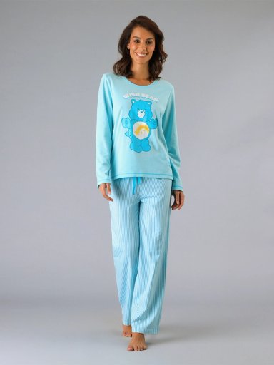 PIJAMA FLORES CUELLO REDONDO - 1