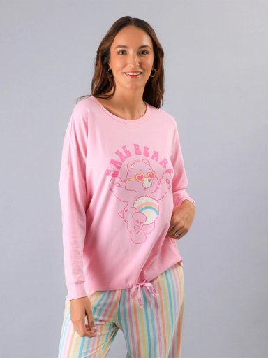 PIJAMA FLORES CON POLERA AJUSTABLE - 4