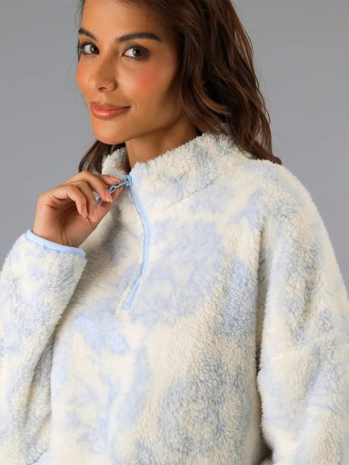 PIJAMA FLORES MICROPOLAR CON CIERRE - 2