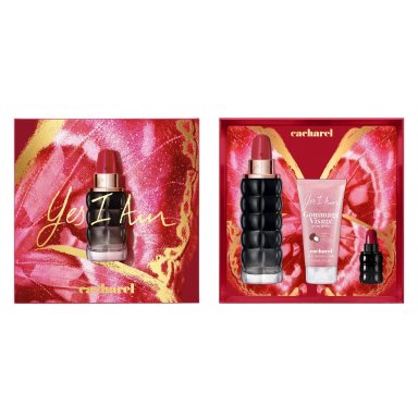 SET PERFUMES + EXFOLIANTE FACIAL CACHAREL YES I AM MUJER EDP 75 ML + 5 ML + 50 ML - 3