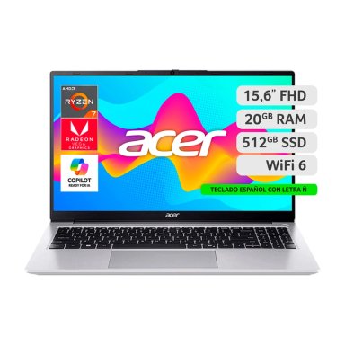 NOTEBOOK ACER ASPIRE LITE AL15-43P-R3UW-5 AMD RYZEN 7 20GB 512GB SSD 15.6” - 2