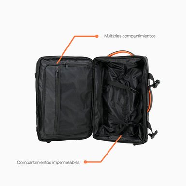 MALETA ZOLA OUTDOORS 60 L 15 KG NEGRO - 5