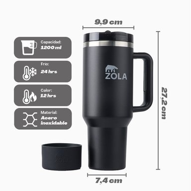 VASO QUENCHER 1.2 LITROS NEGRO ZOLA - 3
