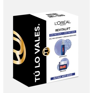 PACK RETINOL ANTIEDAD L'OREAL SÉRUM NOCHE + CREMA DÍA SPF17 - 3