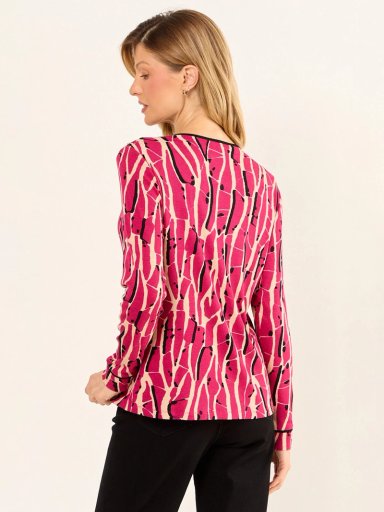 POLERA MUJER MA GRIFFE RIB ACANALADO ESTAMPADA - 2