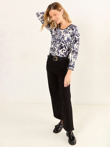 POLERA MUJER MA GRIFFE RIB ACANALADO ESTAMPADA - 2