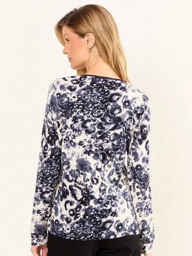 POLERA MUJER MA GRIFFE RIB ACANALADO ESTAMPADA - 4