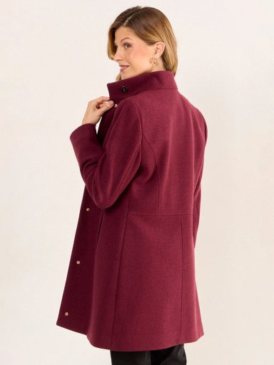 ABRIGO MUJER MA GRIFFE CUELLO ALTO BOLSILLOS - 4