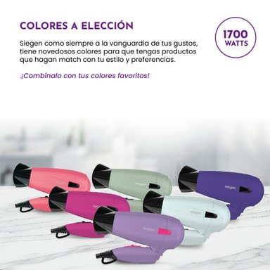 SECADOR DE PELO SIEGEN LET`S GO TRAVEL SG-3012C67 1700W - 5